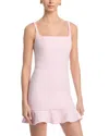 French Connection Whisper Frilled Hem Minidress In Pink