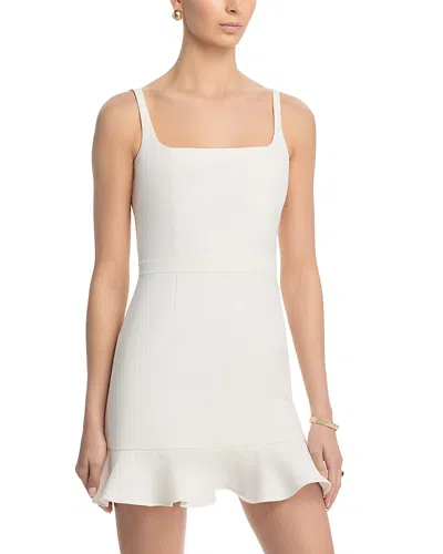 French Connection Whisper Frilled Hem Minidress In White