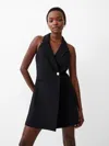 French Connection Womens Collared Above Knee Mini Dress In Black