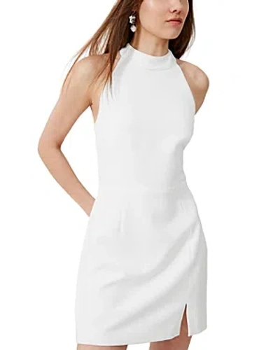 French Connection Whisper Halter Mini Dress In White