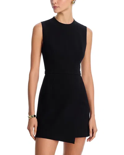 French Connection Whisper High Neck Dress In Black