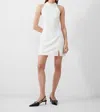 FRENCH CONNECTION WHISPER HIGH NECK MINI DRESS IN WHITE