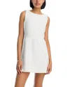 French Connection Whisper Boatneck Minidress In Summer White