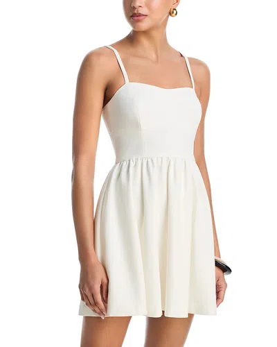 French Connection Whisper Multi Seam Strappy Mini Dress In White