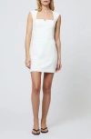 French Connection Whisper Notched Neck Minidress In White