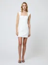French Connection Whisper Notched Neck Minidress In White
