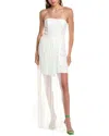 French Connection Whisper One-shoulder Tulle Mini Dress In White