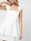 French Connection Whisper Peplum Mini Dress  Dresses In White