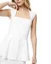 French Connection Whisper Peplum Mini Dress In Summer White