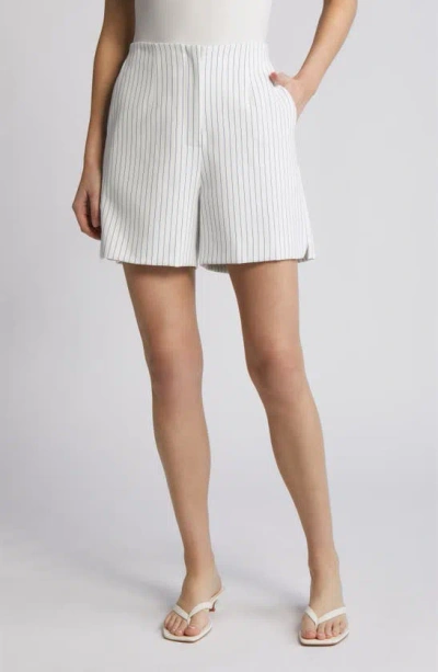 French Connection High Waisted Shorts In Summer White/marine