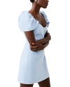 French Connection Whisper Flutter Sleeve Minidress In Cashmere Blue