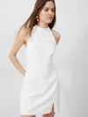 French Connection Whisper Halter Mini Dress In White