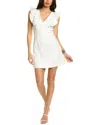 FRENCH CONNECTION FRENCH CONNECTION WHISPER RUFFLE V-NECK MINI DRESS