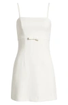 French Connection Whisper Ruth Bow Dress In Summer White