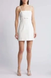 French Connection Whisper Ruth Bow Dress In Summer White