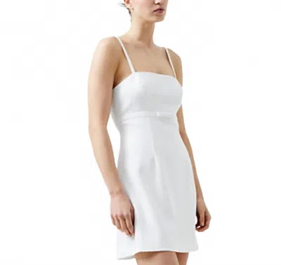 French Connection Whisper Ruth Bow Mini Dress In Summer White In Black