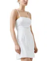 French Connection Whisper Ruth Bow Dress In Summer White