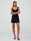 French Connection Whisper Ruth Sweetheart Neck Minidress In Black
