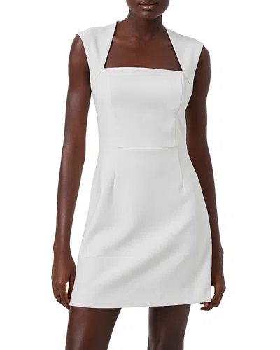French Connection Lula Ponte Skater Mini Dress In Summer White