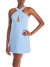 FRENCH CONNECTION WHISPER RUTH WOMENS CROSSOVER CUT-OUT MINI DRESS