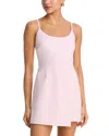 French Connection Whisper Bow Strapless Bow Mini Dress In Sweet Pink In Pink