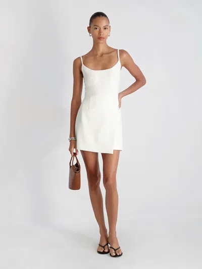 French Connection Whisper Scoop Neck Envelope Mini Dress In White
