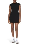French Connection Whisper Short Sleeve Minidress In Black