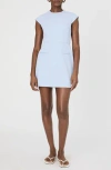 French Connection Whisper Short Sleeve Minidress In Blue