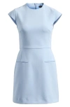 French Connection Whisper Short Sleeve Minidress In Cashmere Blue