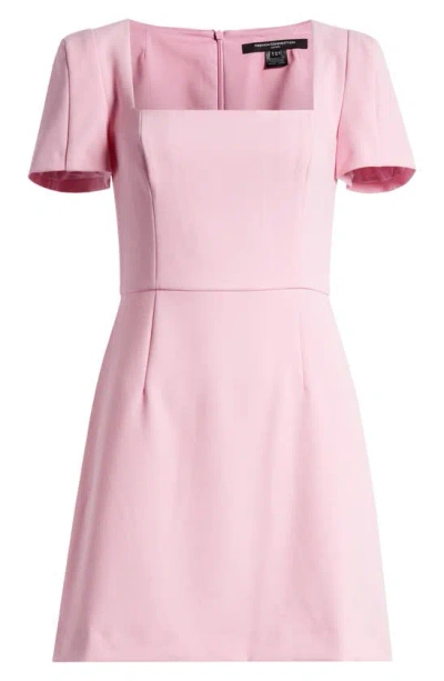 French Connection Whisper Short Sleeve Sheath Dress In Lilac Sachet