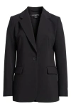 French Connection Whisper Single Breasted Blazer In Blackout