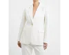 FRENCH CONNECTION WHISPER SINGLE BREASTED BLAZER IN SUMMER WHITE