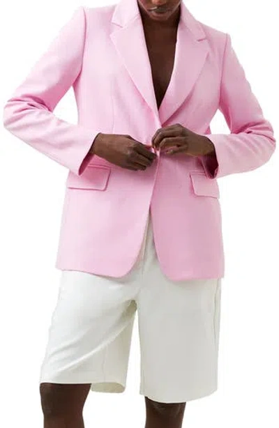 French Connection Whisper Single Breasted Blazer In Lilac Sachet