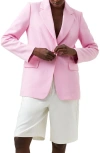 French Connection Whisper Single Breasted Blazer In Lilac Sachet