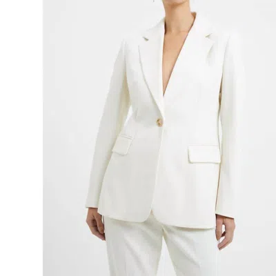 French Connection Whisper Single Breasted Blazer In White