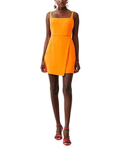 French Connection Whisper Sleeveless Mini Dress In Persimmon