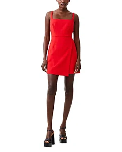 French Connection Whisper Sleeveless Mini Dress In True Red