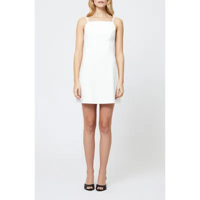 French Connection Whisper Square Neck Minidress In White