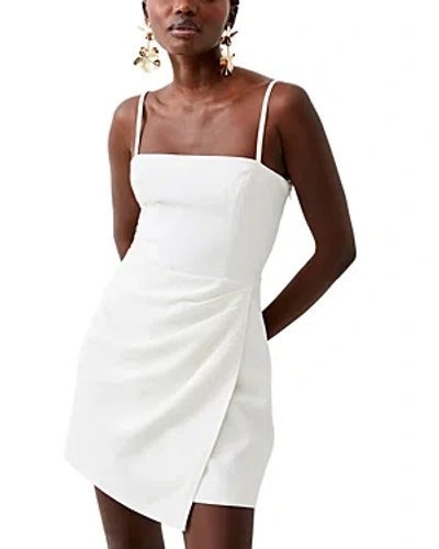 French Connection Whisper Straight Mini Dress In Summer White
