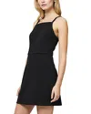 French Connection Whisper Straight Neck Mini Dress In Black