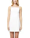 French Connection Whisper Square Neck Minidress In Summer White