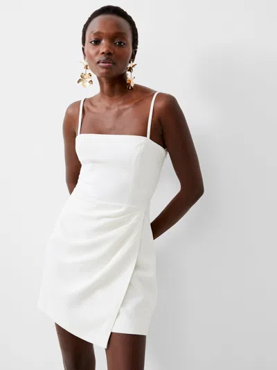 French Connection Whisper Strappy Envelope Dress In Summer White