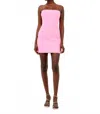 French Connection Whisper Strapless Dress In Aurora Pink In Multi