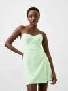 French Connection Whisper Strapless Mini Dress In Green