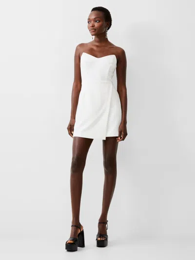 French Connection Whisper Strapless Envelope Dress  Dresses In White