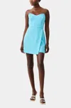 French Connection Whisper Strapless Envelope Dress In Blue Kapow