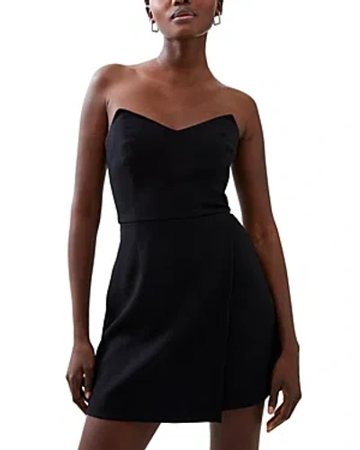 French Connection Whisper Strapless Mini Dress In Black