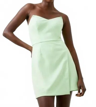 French Connection Whisper Strapless Mini Dress In Paradise Green