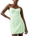 French Connection Whisper Strapless Mini Dress In Paradise