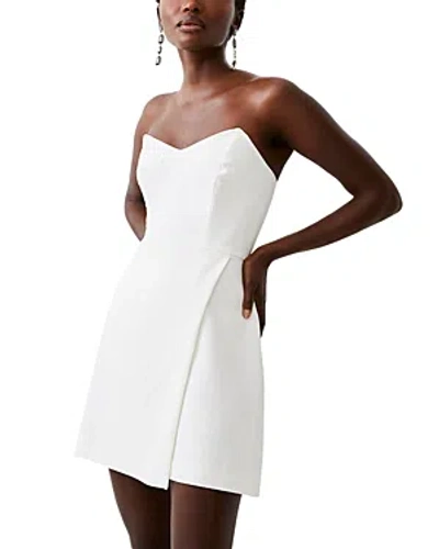 French Connection Whisper Strapless Mini Dress In Summer White